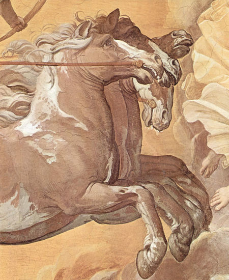 Aurora (Apollo follows the advanced Aurora in his chariot), Detail 