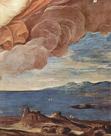 Aurora (Apollo follows the advanced Aurora in his chariot), Detail 