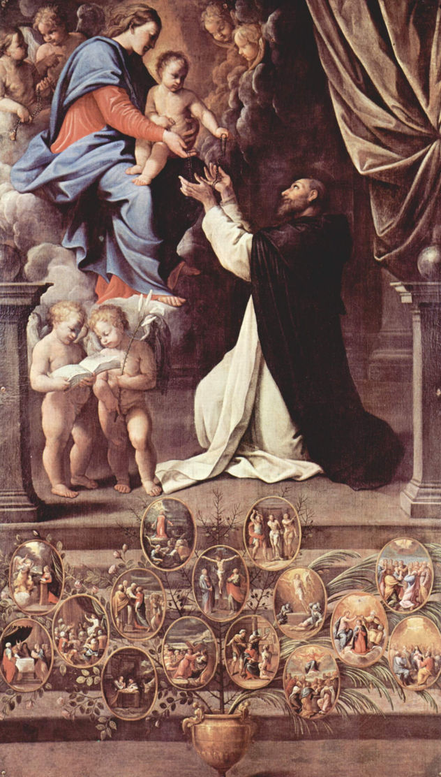 Rosenkranz Madonna, scene
