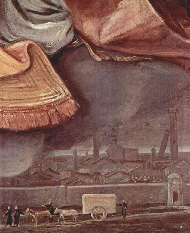 Thronende Madonna con los santos de la ciudad de Bolonia (Altar de la promesa, Altar de la peste, Madonna del rosario), Detalle