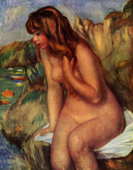 Bather Sitting on a Rock 