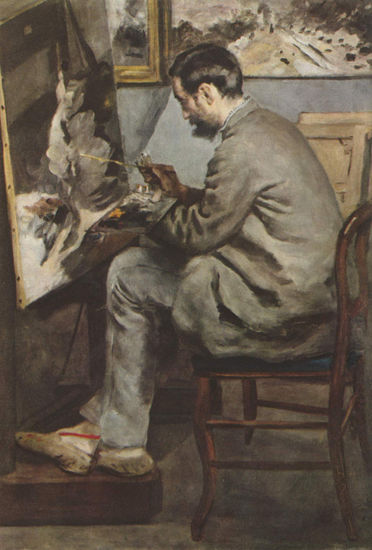 El pintor Bazille en el taller 