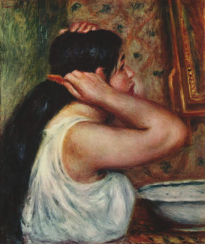 Woman Combing Her Hair