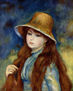 Girl with Straw Hat