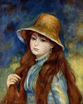 Girl with Straw Hat