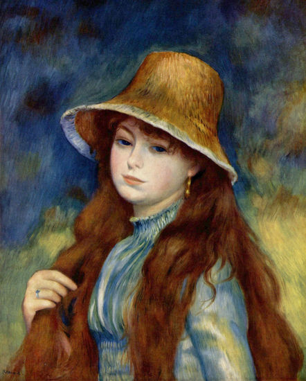 Girl with Straw Hat 