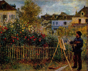 Monet pintando en...