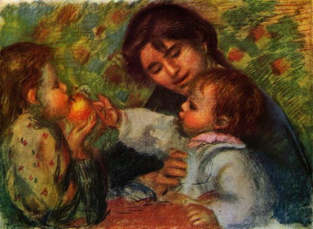 Porträt von Jean Renoir und Gabrielle mit ihrem Kind
