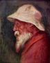 Autorretrato con sombrero blanco