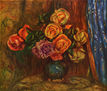 Still Life, Roses Before a Blue Curtain