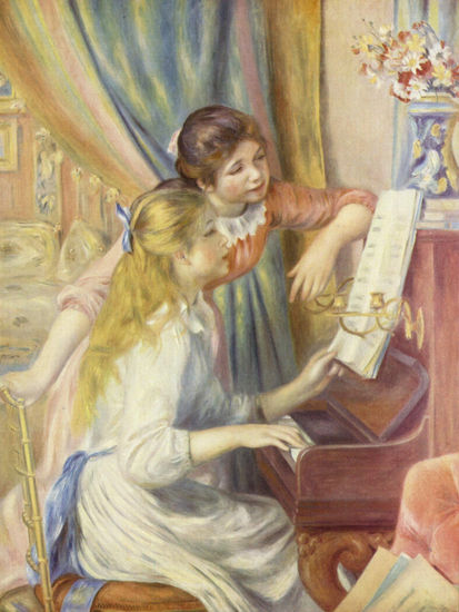 Dos chicas en el piano 