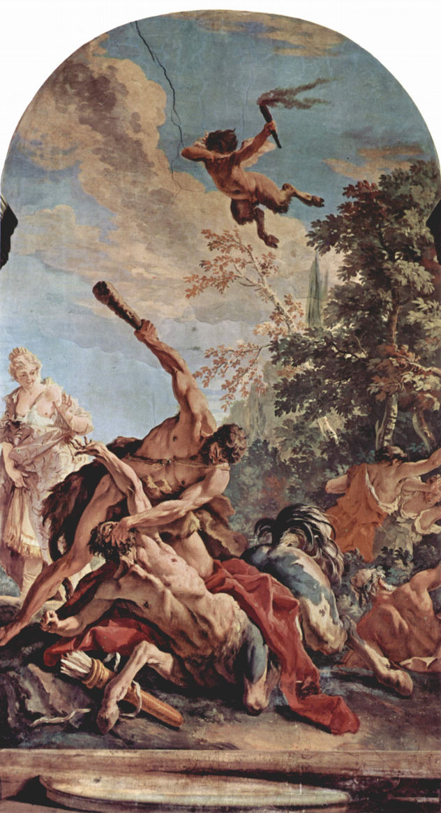 Decoración del Palazzo Marucelli-Fenzi en Florencia, Sala de Hércules, escena