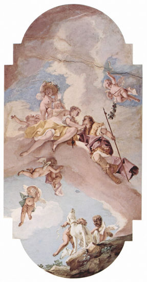 Frescos en el Palacio Pitti en Florencia, escena 