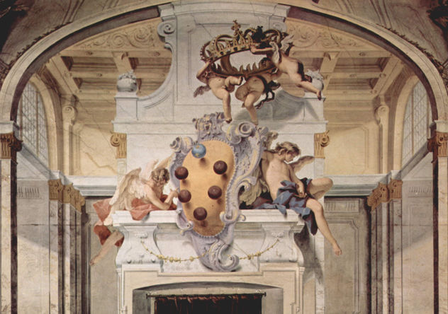 Frescos en el Palacio Pitti en Florencia, escena