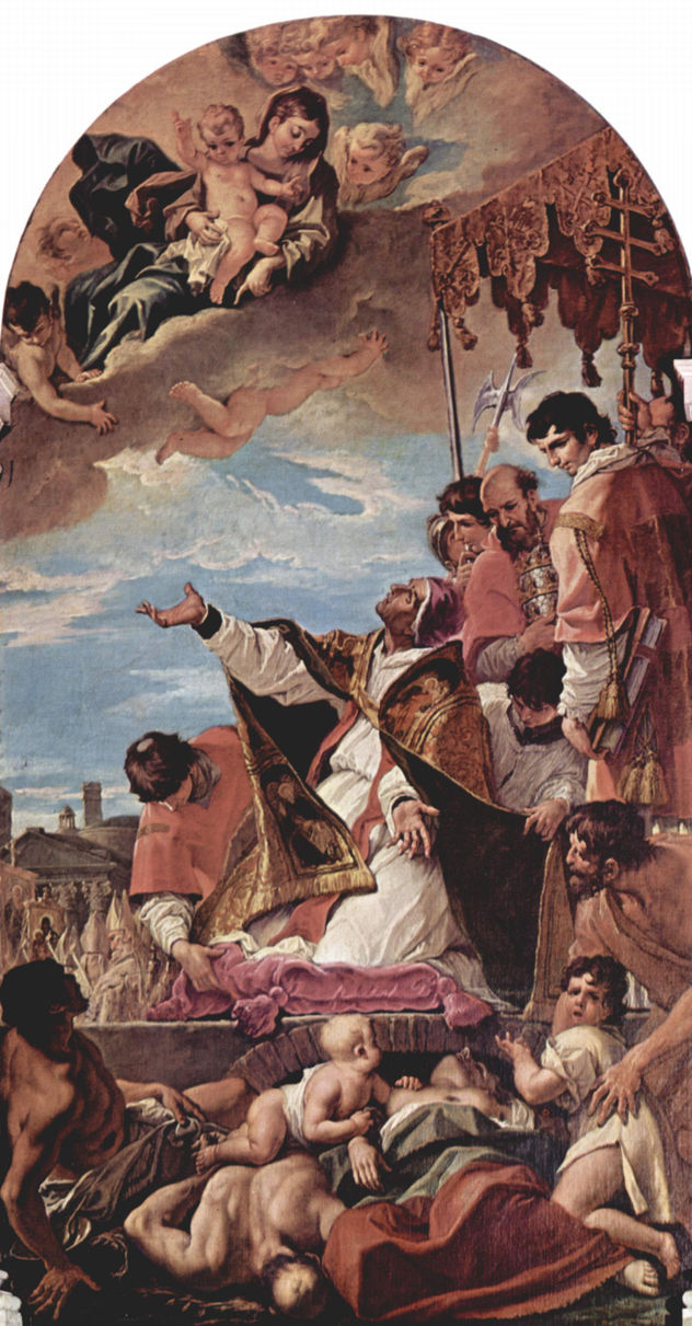 Fürbitte Papst Gregor des Großen (für die Pestkranken) bei Maria