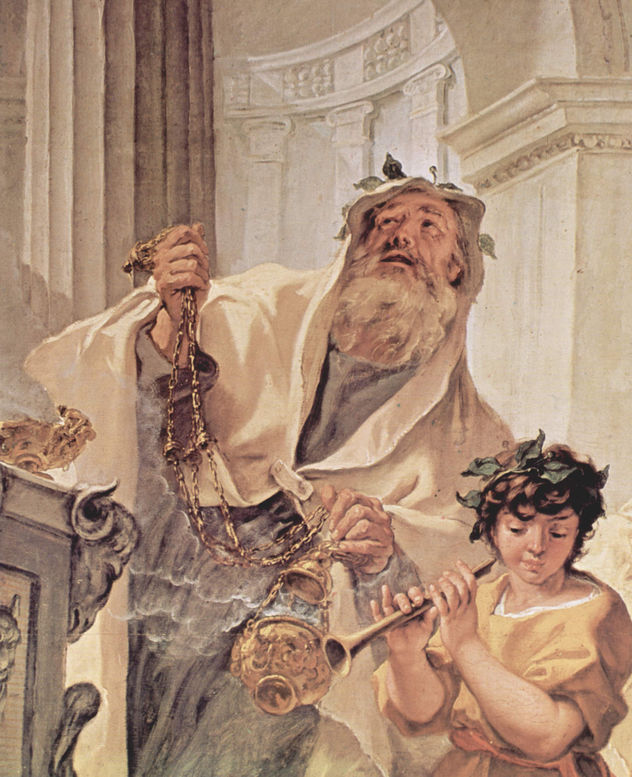 Lucius Junius Brutus besa el suelo ("Madre Tierra"), detalle