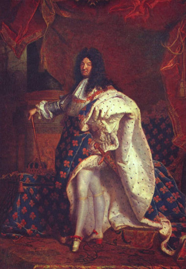 Retrato del rey francés Luis XIV. 