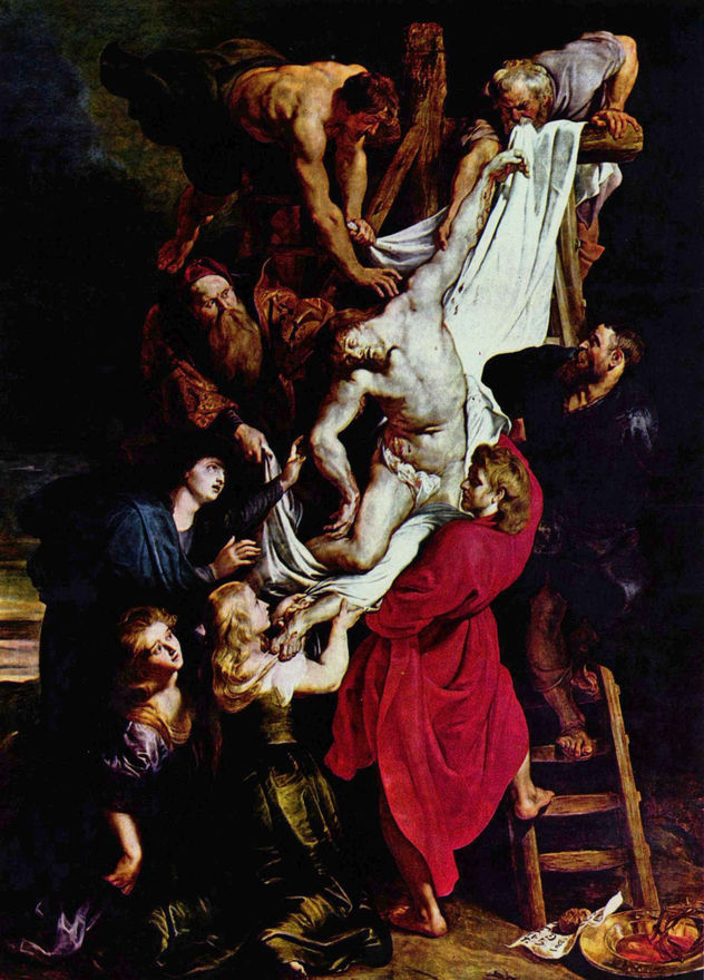 Kreuzabnahme, Triptychon, Mitteltafel