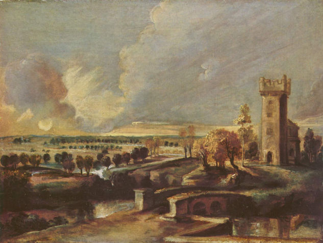 Landscape with the Tower of Castle Steen 