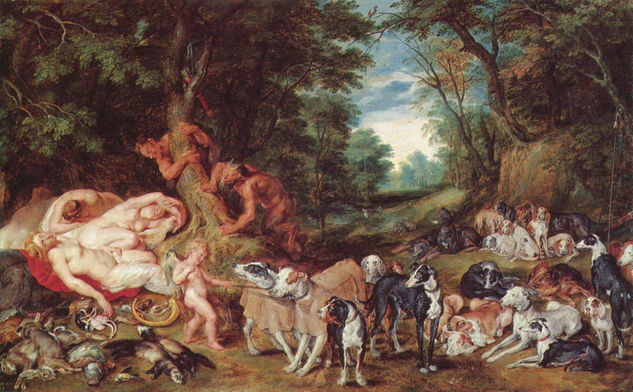 Nymphs, Satyrs, and Dogs 