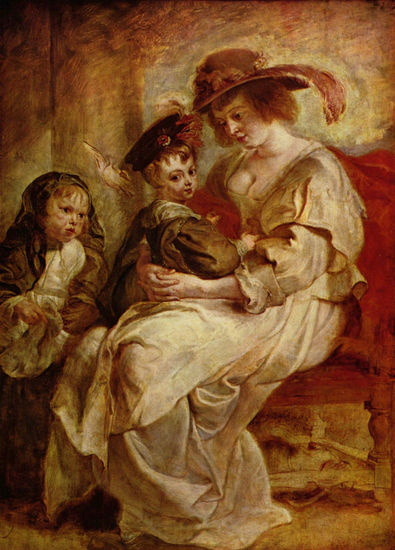 Retrato de Hélène Fourment con dos de sus hijos 