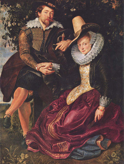 Autorretrato del pintor con su esposa Isabella Brant en el cenador de madreselva. 