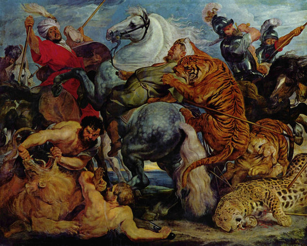 Caza de tigres y leones 