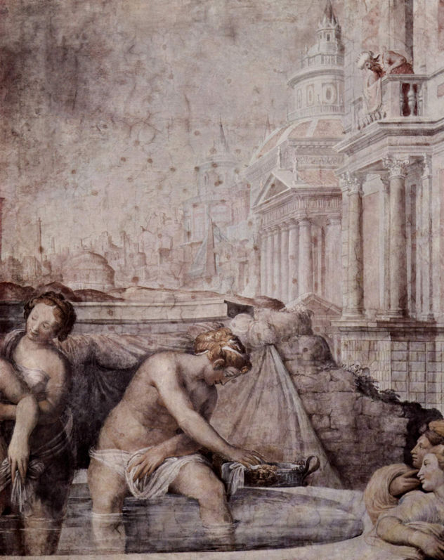 Bathsheba at Her Bath, Detail