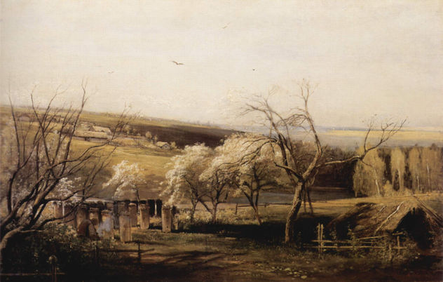 Spring, view of the village