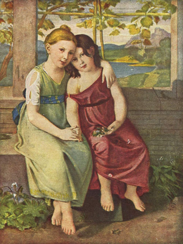 Retrato de Adelheid y Gabriele von Humboldt
