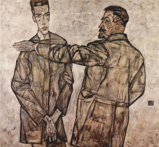 Doppelporträt de Heinrich Bensch y su hijo Otto