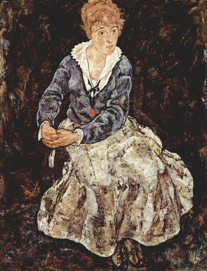 Portrait of Edith Schiele, Sitting 