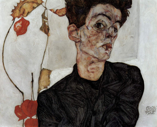 Self-Portrait with Lantern Fruits 