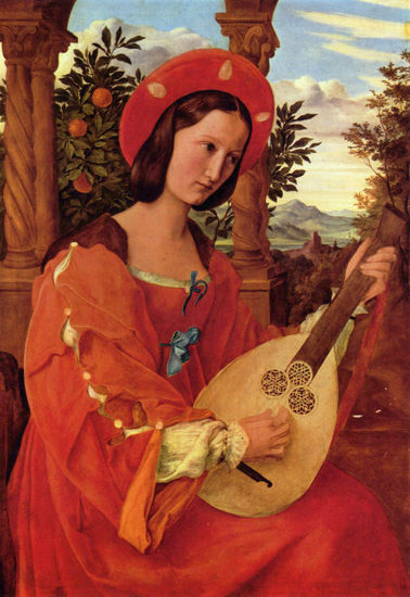 Portrait of Mrs. Klara Bianka von Quandt with Lute 