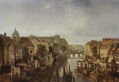 View of the Royal Mills on the Mühlendamm towards the Long Bridge in Berlin
