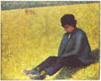 Child Sitting in a Meadow