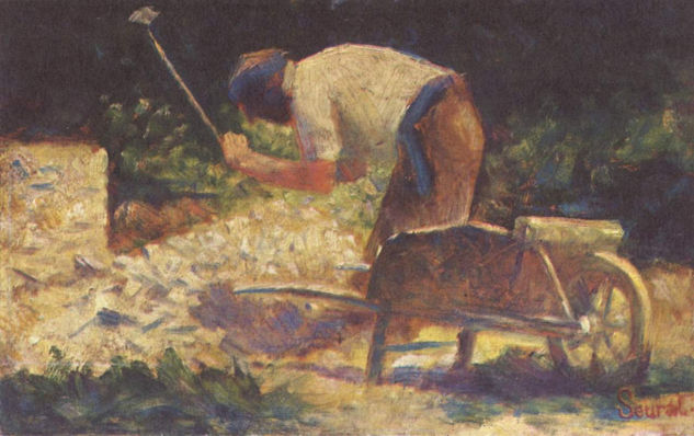 Stone Hammer with Wheelbarrow 