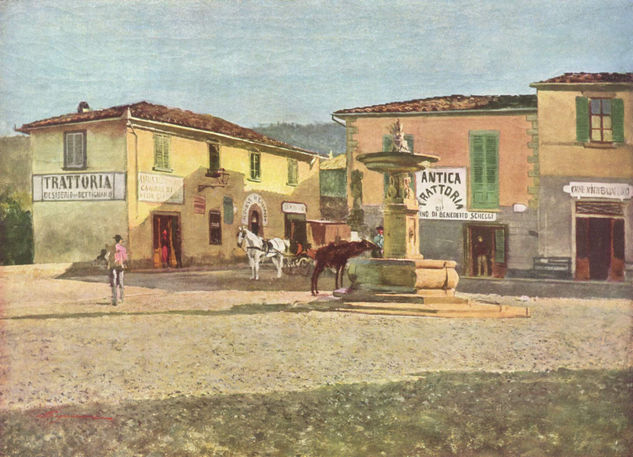 View of the "Piazzetta" of Settignano 