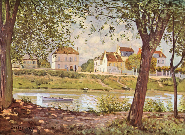 Village on the Banks of the Seine 