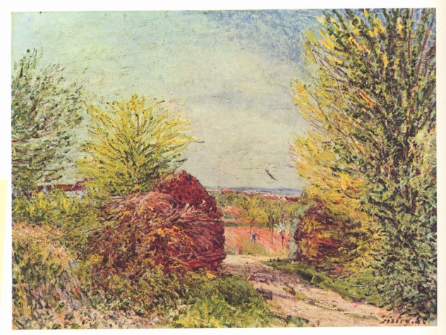 Camino en Veneux-Nadon en primavera