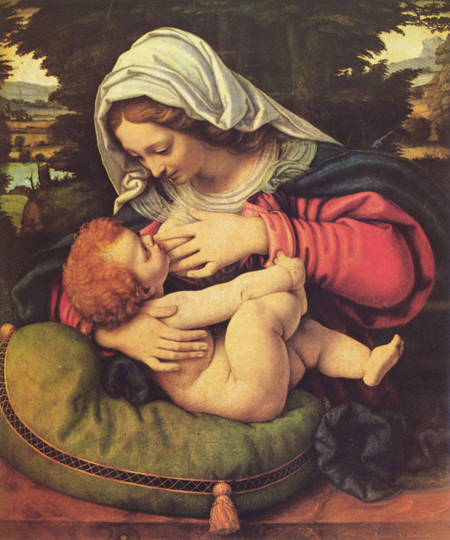 Madonna with the Green Cushion (Maria lactans)