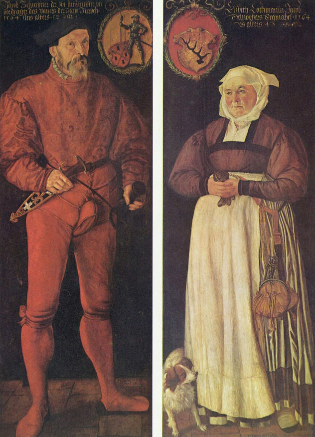 Retratos del Pannerherr de Zúrich Jacob Schwytzer y su esposa Elsbeth Lochmann