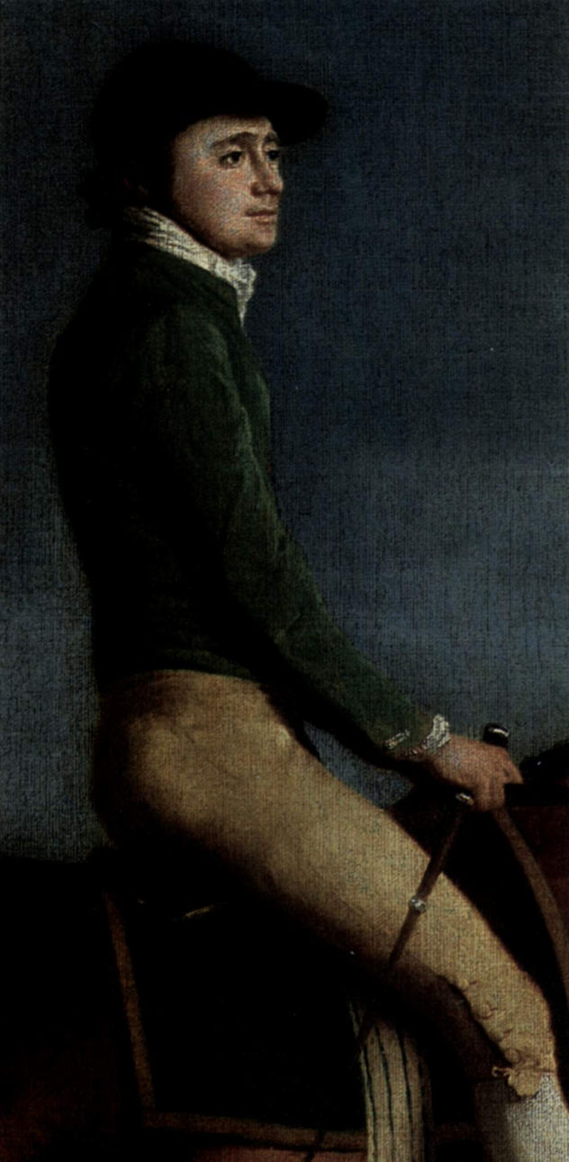 Retrato del jinete John Larkin, detalle