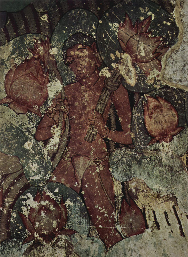 Figur en el estanque de lotos