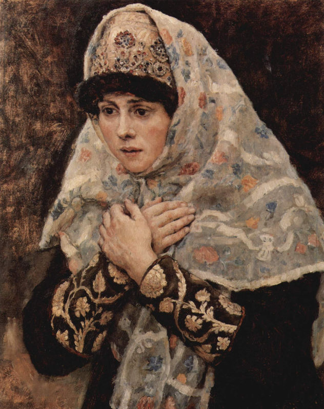 Bojarenmädchen with crossed arms
