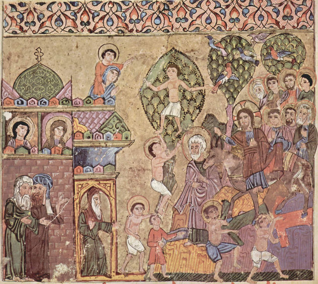Kollektenbuch de los Evangelios de la iglesia jacobita siria, escena
