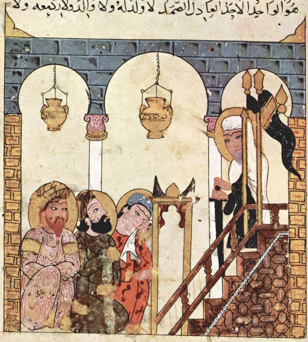 Maqâmât (Reuniones) de al-Harîrî, escena