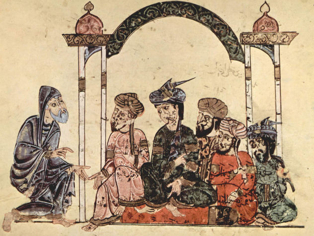 Maqâmât (Reuniones) de al-Harîrî, escena