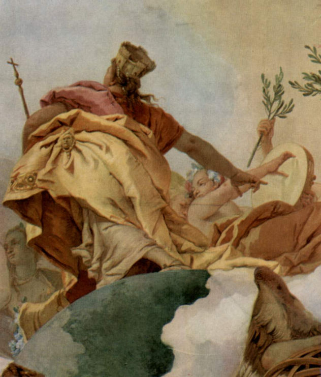Apoteosis de la familia Pisani, Detalle