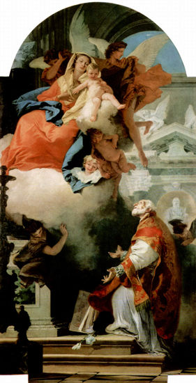 Aparición de la Madonna ante el Santo Felipe Neri 